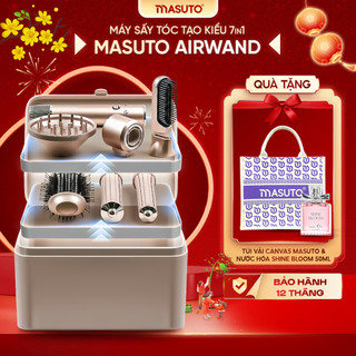  Máy Sấy Tóc Tạo Kiểu Masuto AirWand Phiên Bản Champagne Gold Công Nghệ Ion Giảm Hư Tổn 
