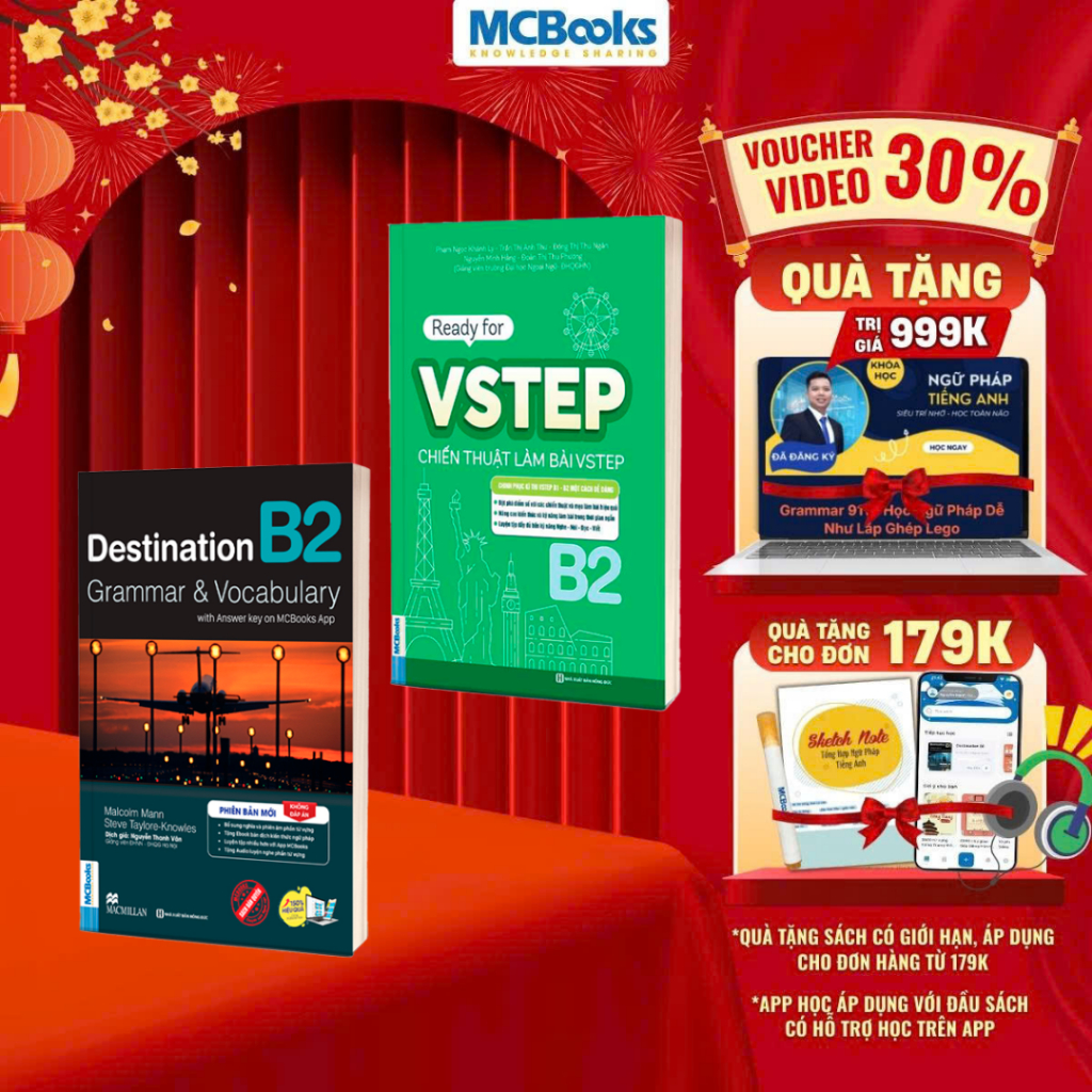 Sách - Combo Luyện thi chứng chỉ Tiếng Anh trình độ B2 - Destination B2 + VSTEP B2