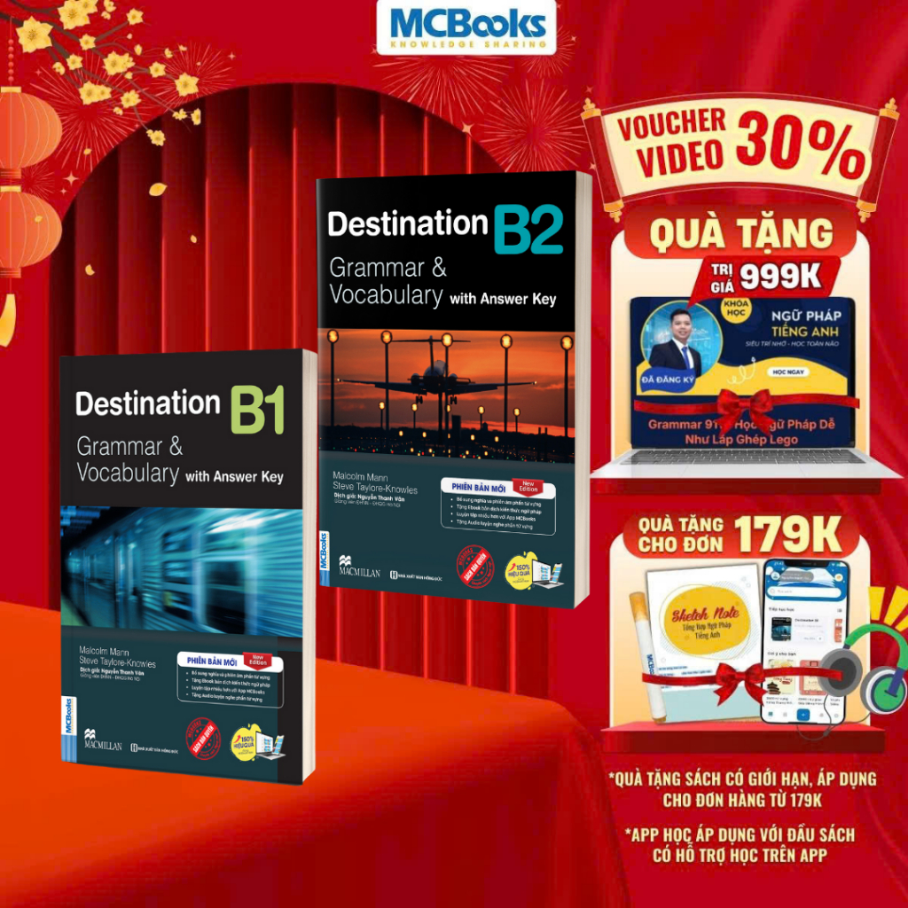 Sách - Destination B1 & B2 Grammar and Vocabulary (Kèm đáp án) phân loại Lẻ/Combo