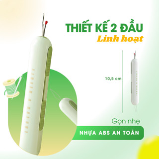 Dụng cụ xỏ kim 2in1 - Cây xỏ kim tháo gỡ chỉ đa năng, dụng cụ và phụ kiện may vá gia dụng Thiết kế hai đầu