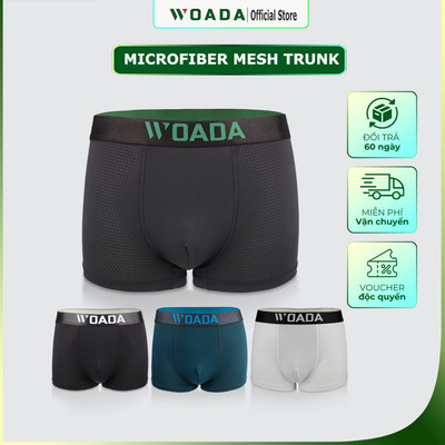 [COMBO 3] Quần Lót Nam Chất Liệu Microfiber Mesh Mát Lạnh Cao Cấp Thương Hiệu WOADA LK162