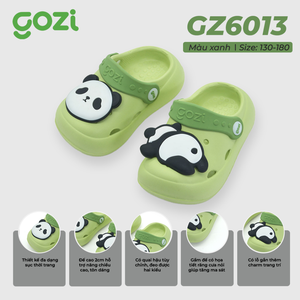 Dép Sục Trẻ Em GOZI, Nhựa Eva Chống Trượt GZ6013 [Tặng 4 Charm]
