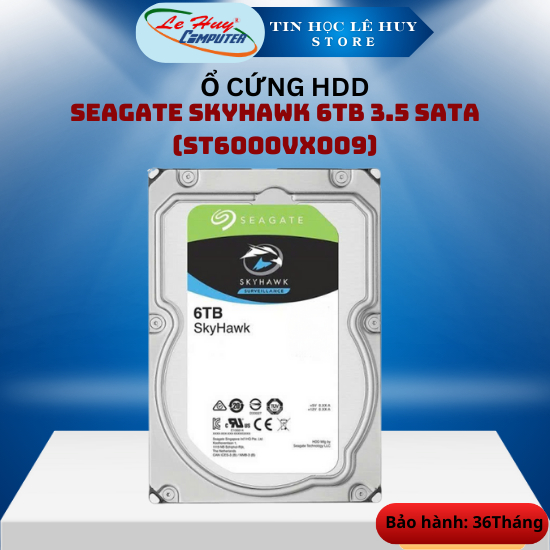 Ổ Cứng HDD Seagate SkyHawk 6TB 3.5 SATA (ST6000VX009) - Hàng Chính Hãng