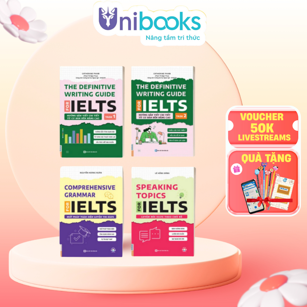 Sách -Ôn luyện IELTS- Comprehensive Grammar IELTS, Speaking Topics IELTS và The Definitive Writing G