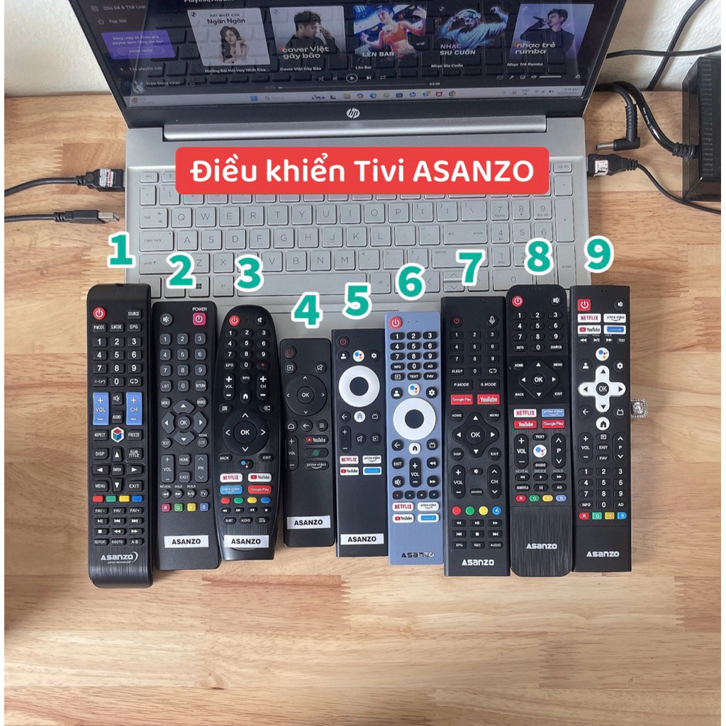 Điều khiển Tivi Asanzo hàng chính hãng( Dùng cho Tivi ASANZO có mẫu điều khiển như hình)