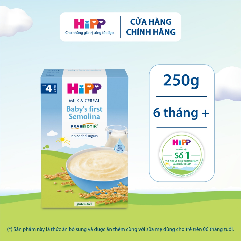 Bột ăn dặm dinh dưỡng Sữa - Ăn dặm khởi đầu HiPP 250g