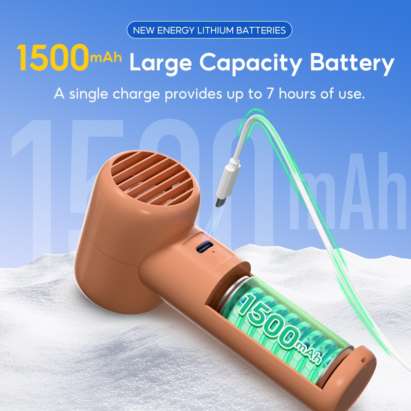 YODEVOE F013 Quạt cầm tay mini 199 Điều chỉnh có màn hình kỹ thuật số LED Bền bỉ 1500 mAh Quạt Tích Điện | BigBuy360 - bigbuy360.vn