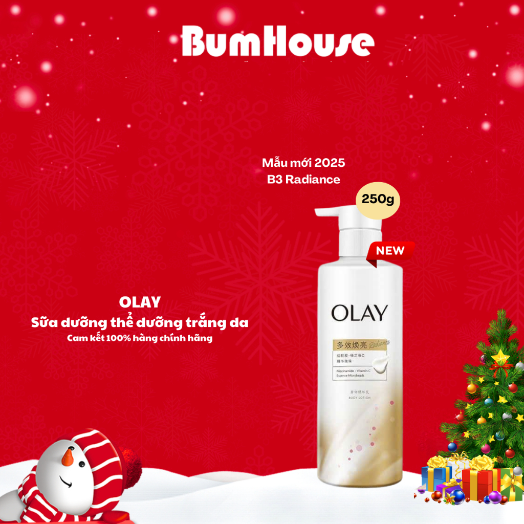 (Mẫu mới) Sữa dưỡng thể Dưỡng Trắng Da Olay Radiance Niaciamide + Vitamin C Essence  Body Lotion 250
