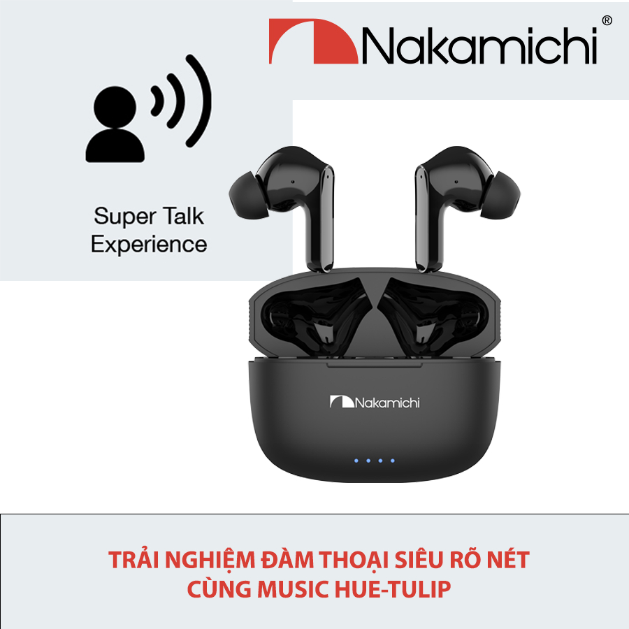 Tai Nghe TWS NAKAMICHI HUE-TULIP, BT 5.4, Màng Loa 10mm, Chống Ồn Chủ Động ANC -25dB, Nghe Đến 20H - Hàng Chính Hãng | BigBuy360 - bigbuy360.vn
