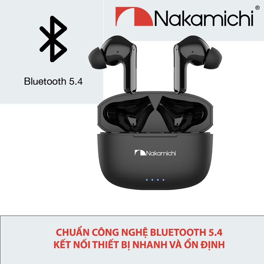 Tai Nghe TWS NAKAMICHI HUE-TULIP, BT 5.4, Màng Loa 10mm, Chống Ồn Chủ Động ANC -25dB, Nghe Đến 20H - Hàng Chính Hãng | BigBuy360 - bigbuy360.vn