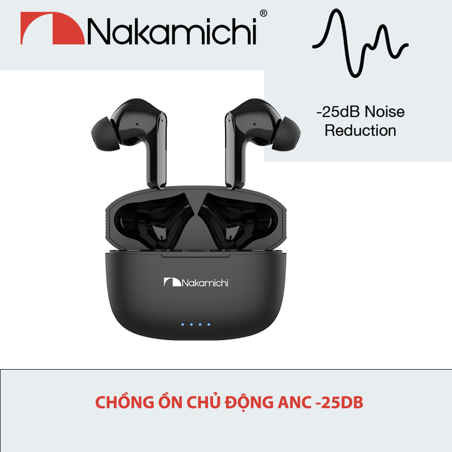 Tai Nghe TWS NAKAMICHI HUE-TULIP, BT 5.4, Màng Loa 10mm, Chống Ồn Chủ Động ANC -25dB, Nghe Đến 20H - Hàng Chính Hãng | BigBuy360 - bigbuy360.vn