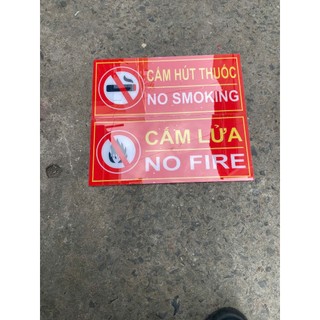 Bảng Cấm lửa, Cấm hút thuốc