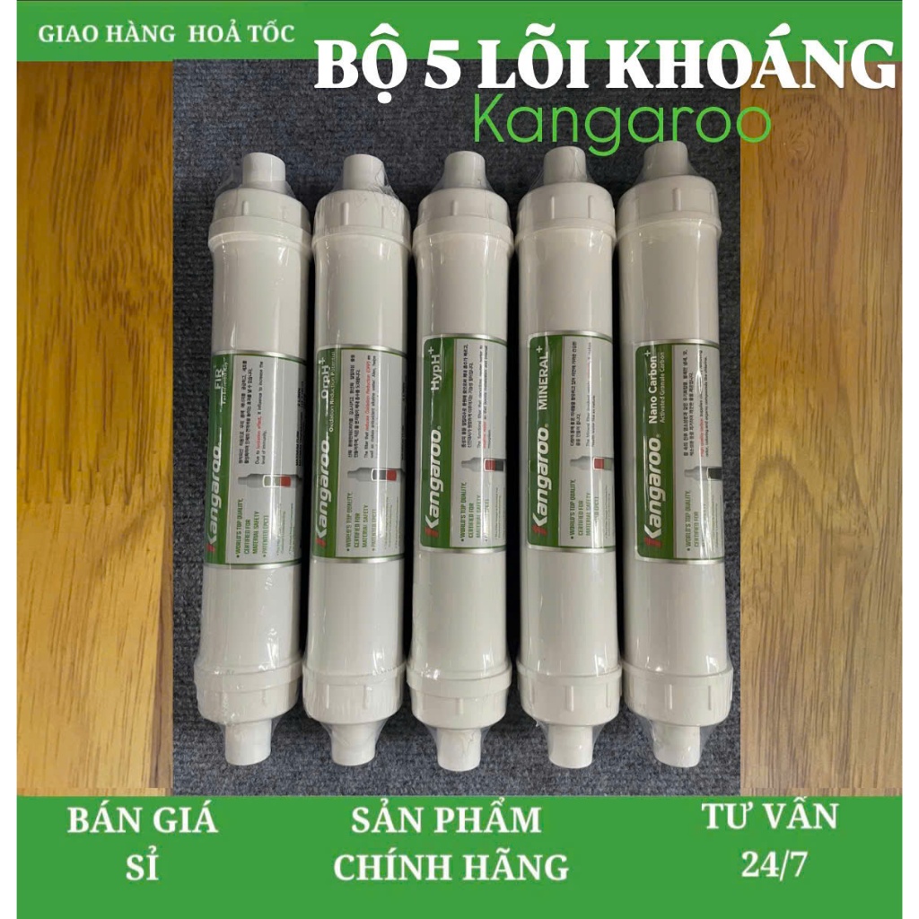Combo 5 lõi khoáng Hydrogen số 56789 KANGAROO Chính Hãng - Dùng thay thế cho KG100HA KG10G5...