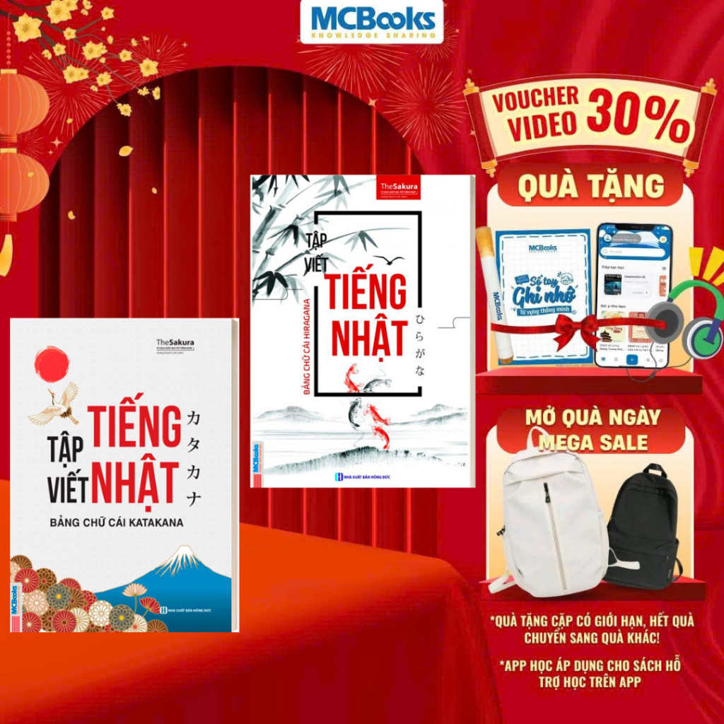 Sách - Combo Tập Viết Tiếng Nhật Bảng Chữ Cái Katakana và Hiragana