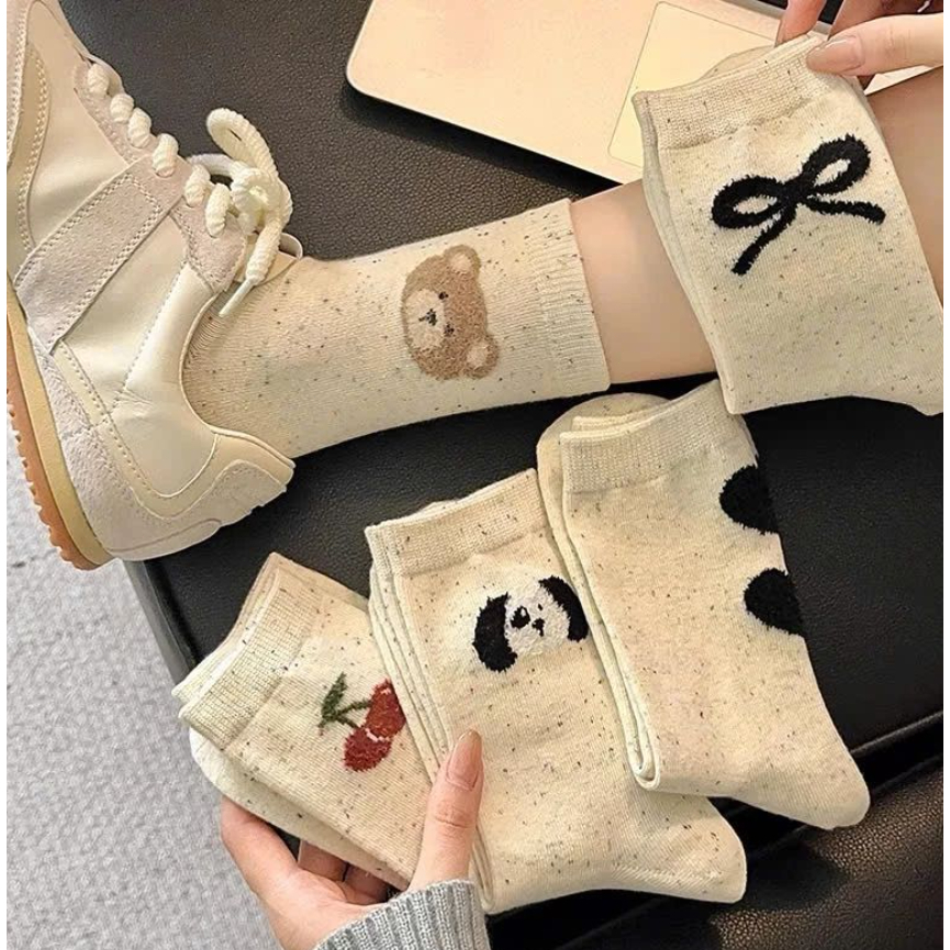 🌸wetall🌸Tất,vớ nữ họa tiết hoạt hình phong cách nhật dài đến bắp chân bản dễ thương dành cho nữ tron