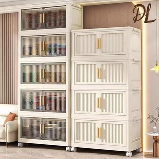 40-80cmTủ Nhựa Đựng 2/3/4/5/6 tầng,Tủ nhựa đựng đồ gấp gọn rộng ,chất liệu pp cao cấp không mùi,Bánh Xe Xoay 360°