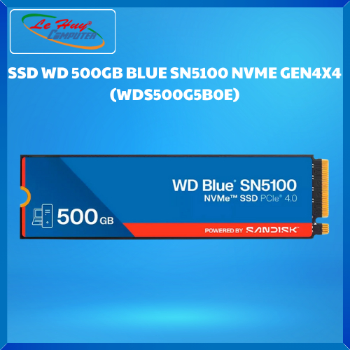 Ổ Cứng Máy Tính - SSD Western WD 500GB BLUE SN5100 NVME GEN4X4 (WDS500G5B0E) - Hàng Chính Hãng