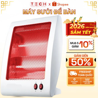 [XẢ HÀNG] Quạt Sưởi 2 Bóng Máy Sưởi Ấm Mùa Đông Để Bàn Tiện Lợi Có 2 Mức Công Suất 500W