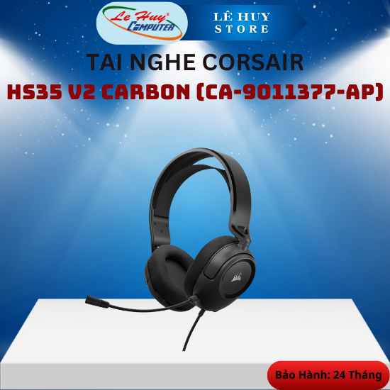 Tai Nghe Corsair HS35 V2 Carbon (CA-9011377-AP) - Hàng Chính Hãng