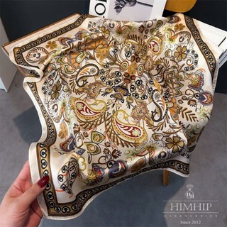 Khăn Vuông HimHip Lụa Thời Trang Nhiều Hoạ Tiết Khổ Vuông 70x70cm