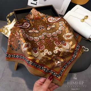 Khăn Vuông HimHip Lụa Thời Trang Nhiều Hoạ Tiết Khổ Vuông 70x70cm