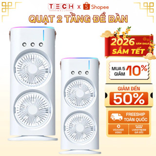 Quạt tích điện để bàn mini nhỏ gọn tiện lợi mát dễ chịu gập và quay dễ dàng BH chính hãng