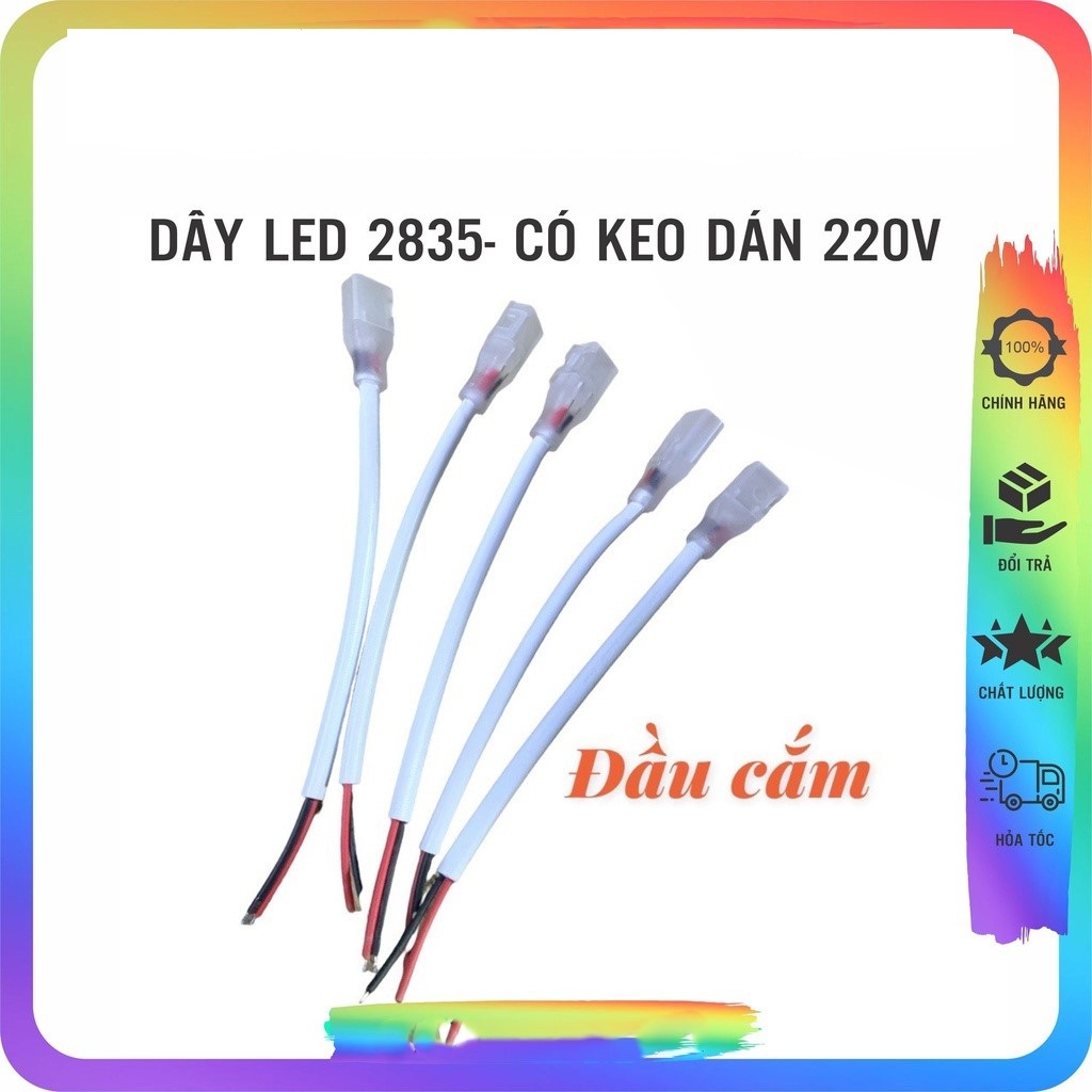 Nguồn đầu kẹp led dán 220v dùng cho đèn led dán 220v bản 8mm chip 2835 có bọc silicon