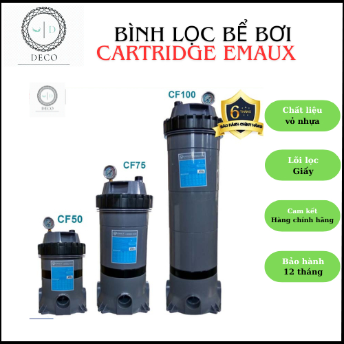 Bình lọc Cartridge Emaux CF50-CF75-CF100-CF150, Bình lọc giấy bể bơi, Bình lọc bể bơi.