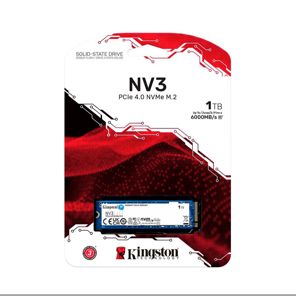 SSD Kingston NV3 1TB M.2 PCIe Gen4 x4 NVMe SNV3S/1000G - Chính Hãng - New Seal - BH 36 Tháng
