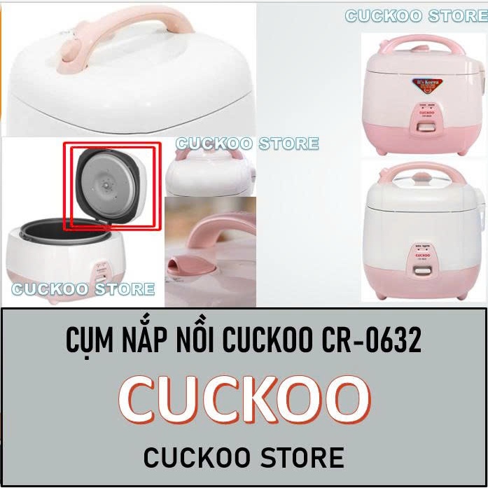 Cụm nắp nồi nồi cơm điện Cuckoo CR-0632, CR0632 màu trắng hồng
