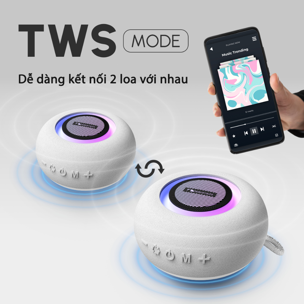 Loa Bluetooth NAKAMICHI NBS-116, BT 5.3, Công Suất 8W*2, Pin 2400 mAh, Nghe Đến 4H - Hàng Chính Hãng | BigBuy360 - bigbuy360.vn