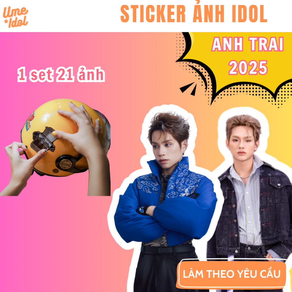 21 Sticker Anh Trai mùa 2 - có làm theo yêu cầu (set 21 hình), hình dán có sẵn: idol BigDaddy, Khoi 