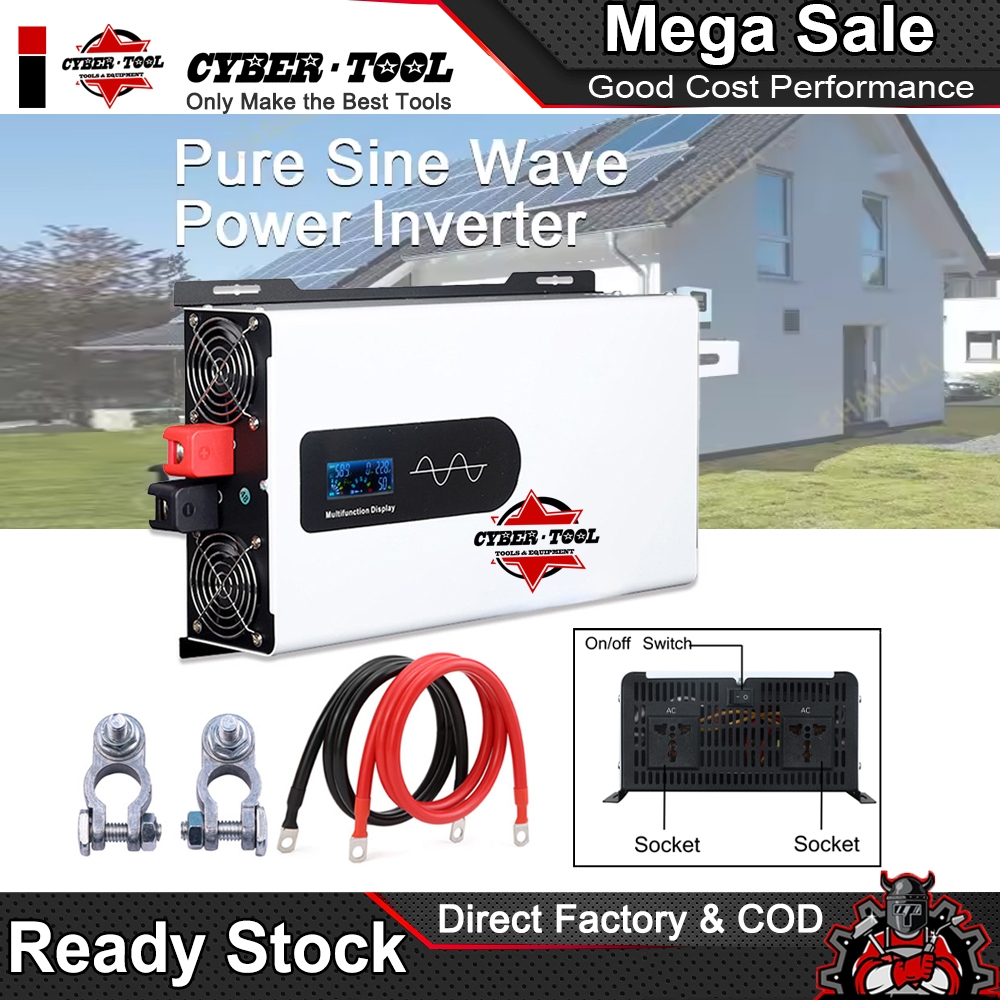 Bộ Chuyển Đổi Điện Sin Chuẩn 3500W 5000W 6000W 8000W - Đổi Nguồn 12V/24V Sang 220V Cao Cấp