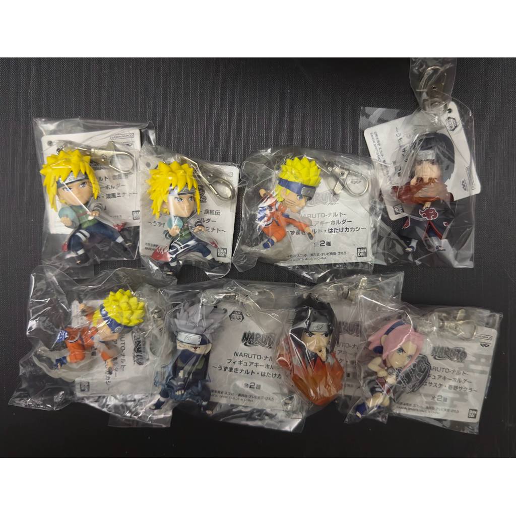Móc khoá chính hãng Bandai - Minato, Naruto, Itachi, Sasuke