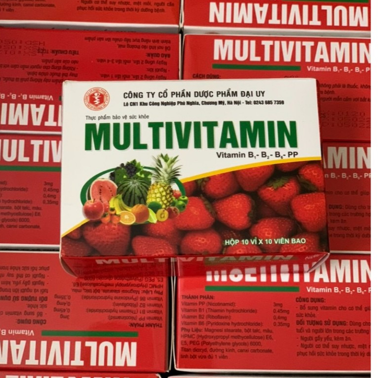 MULTIVITAMIN HỘP 100 VIÊN - VITAMIN PP,B1,B2,B6