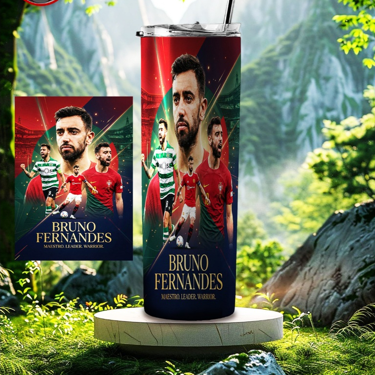 LY GIỮ NHIỆT CAO CẤP IN HÌNH BRUNO FERNANDES