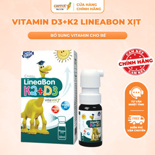  Lineabon D3 K2 Dạng Xịt Tiện Lợi Hỗ Trợ Hấp Thu Canxi Tăng Chiều Cao Cho Trẻ 