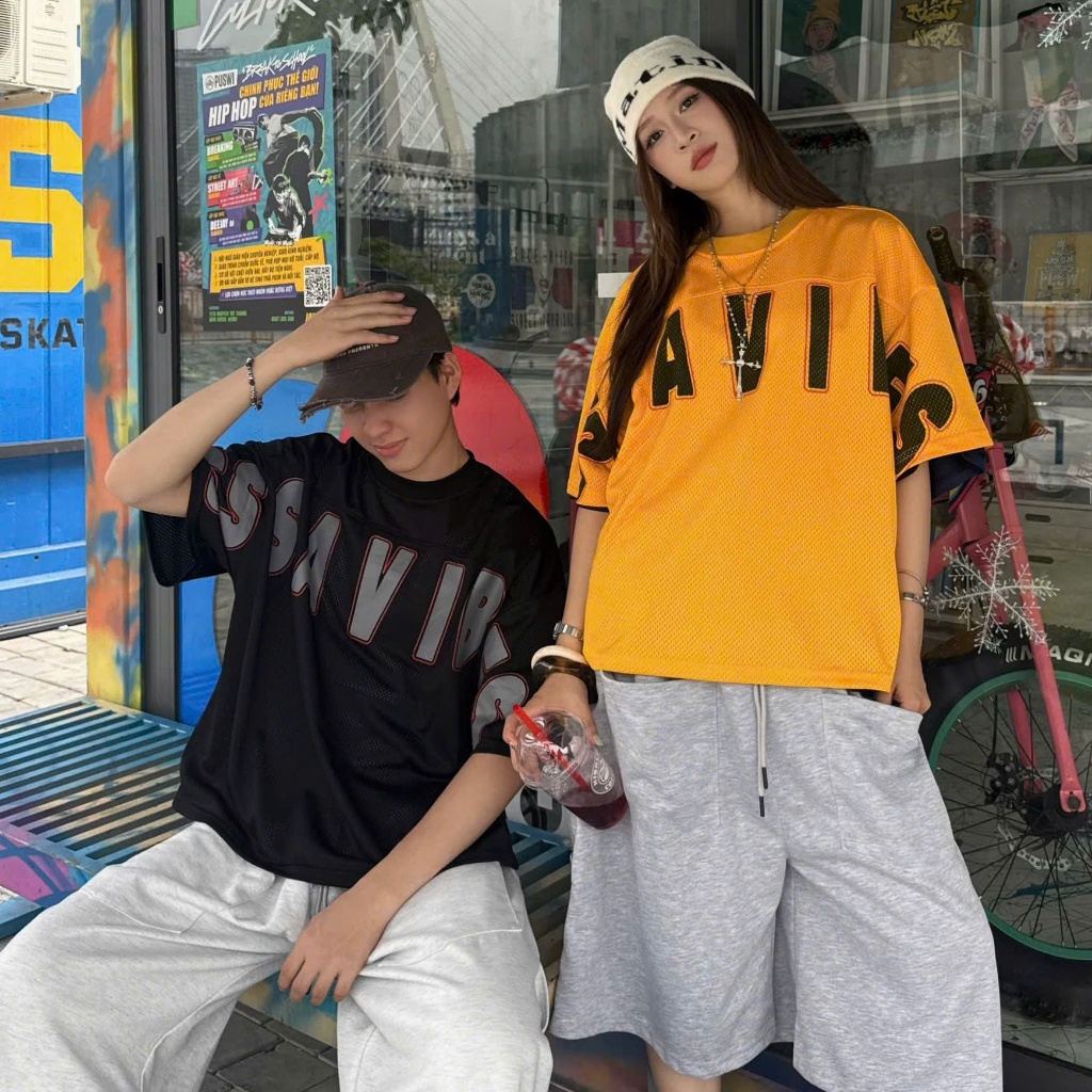 [COLLECTION TẾT] Áo Thun Lưới Jersey SSSA VIBES Unisex Nam Nữ Boxy Nhiều Màu | SSSTORE.Aesthetic