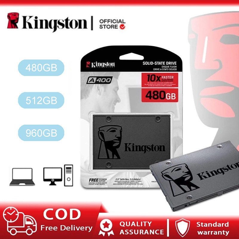 Ổ cứng SSD Kingston A400 480GB/960GB 2.5 inch, bảo hành 5 năm. Hàng mới 100% chính hãng.