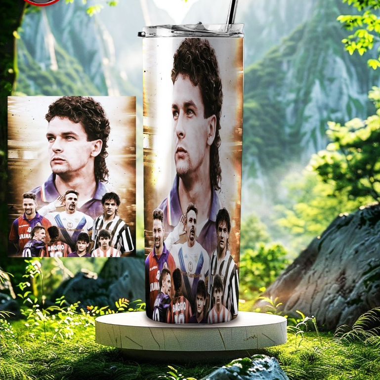 LY GIỮ NHIỆT CAO CẤP IN HÌNH ROBERTO BAGGIO MẪU 1