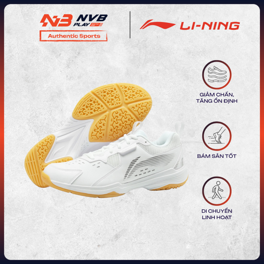 Giày Thể Thao Li-Ning AYTT001-5 Trắng - Nhẹ, Êm, Bám Chân - Hàng Chính Hãng