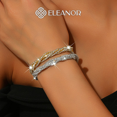 Vòng tay nữ Eleanor Accessories đính đá basic lắc tay lấp lánh phụ kiện trang sức 11315