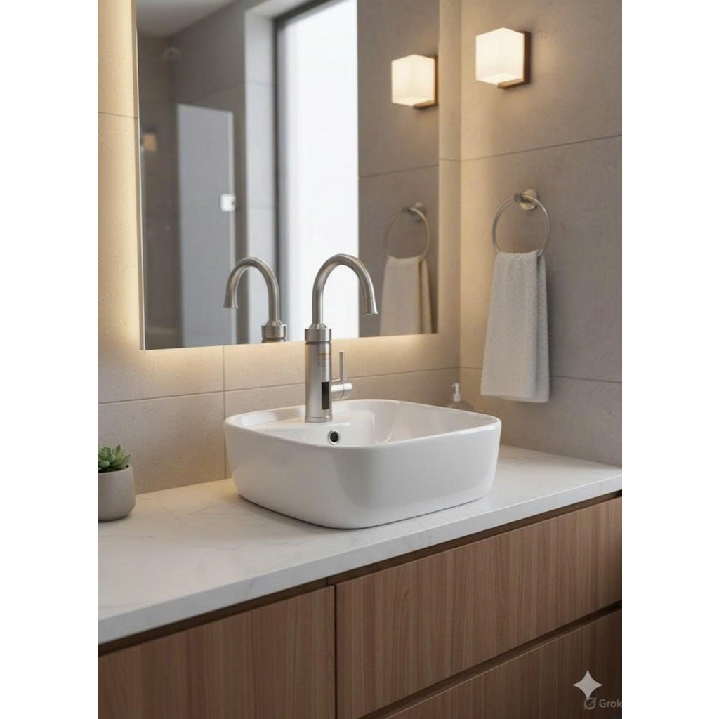 Máy nước nóng Qwater IN-02 có phần vỏ được làm bằng inox cao cấp tạo sự sang trọng, bền đẹp