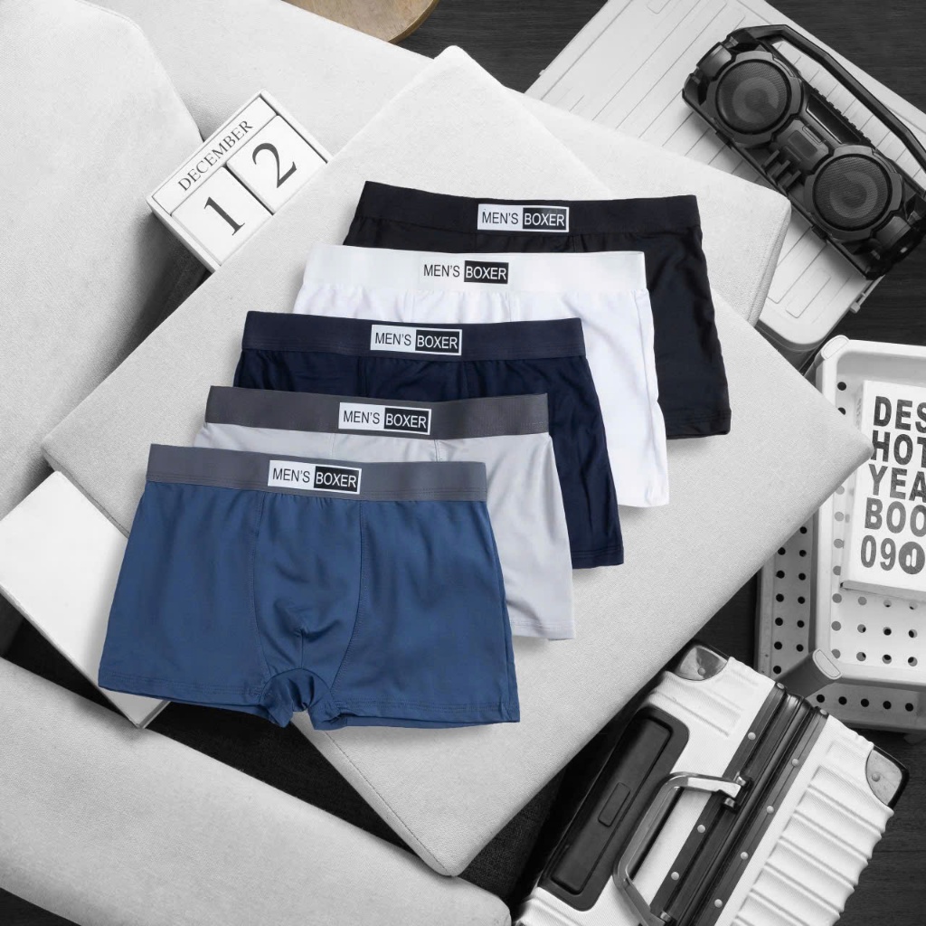 Quần Lót Nam Boxer Thun Lạnh Men’s Boxer Mẫu Mới In Nhiệt Co dãn 4 chiều, Quần sịp Nam Thun Lạnh Boxer Denim Loại 1