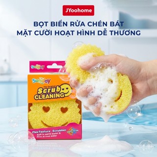 Miếng Bọt Biển Rửa Chén Bát JYoohome Miếng Mút Xốp Cọ Xoong Nồi Lau Chùi Đa Năng Chống Mùi Tạo Bọt