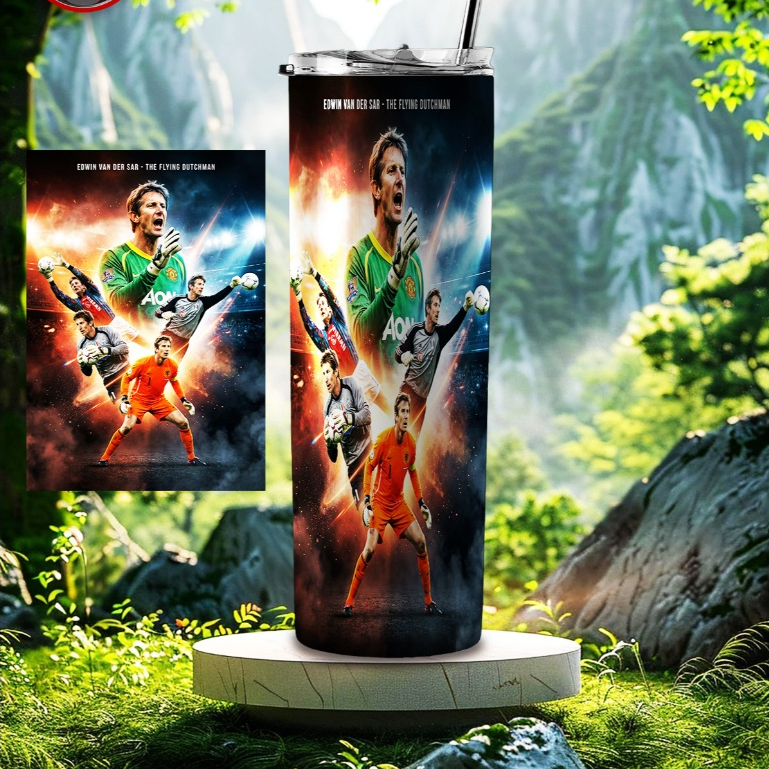 LY GIỮ NHIỆT CAO CẤP IN HÌNH EDWIN VAN DER SAR MẪU 2