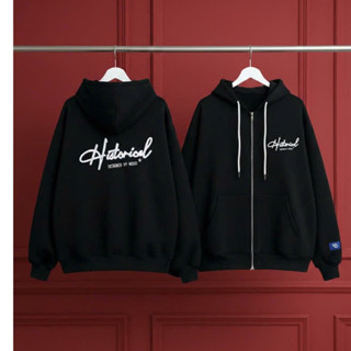  Áo Khoác Có Mũ Dây rút Historical ÁO Khoác Hoodie Zip Nam nữ Chữ Thêu Cực nét ,Thêu Đắp Vải Form Rộng Nam Nữ Unisex 