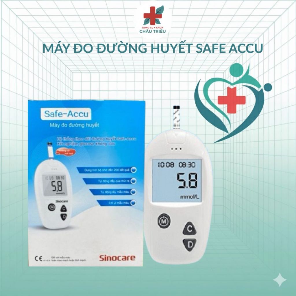Máy Đo Đường Huyết Safe-Accu Chính Hãng Sinocare