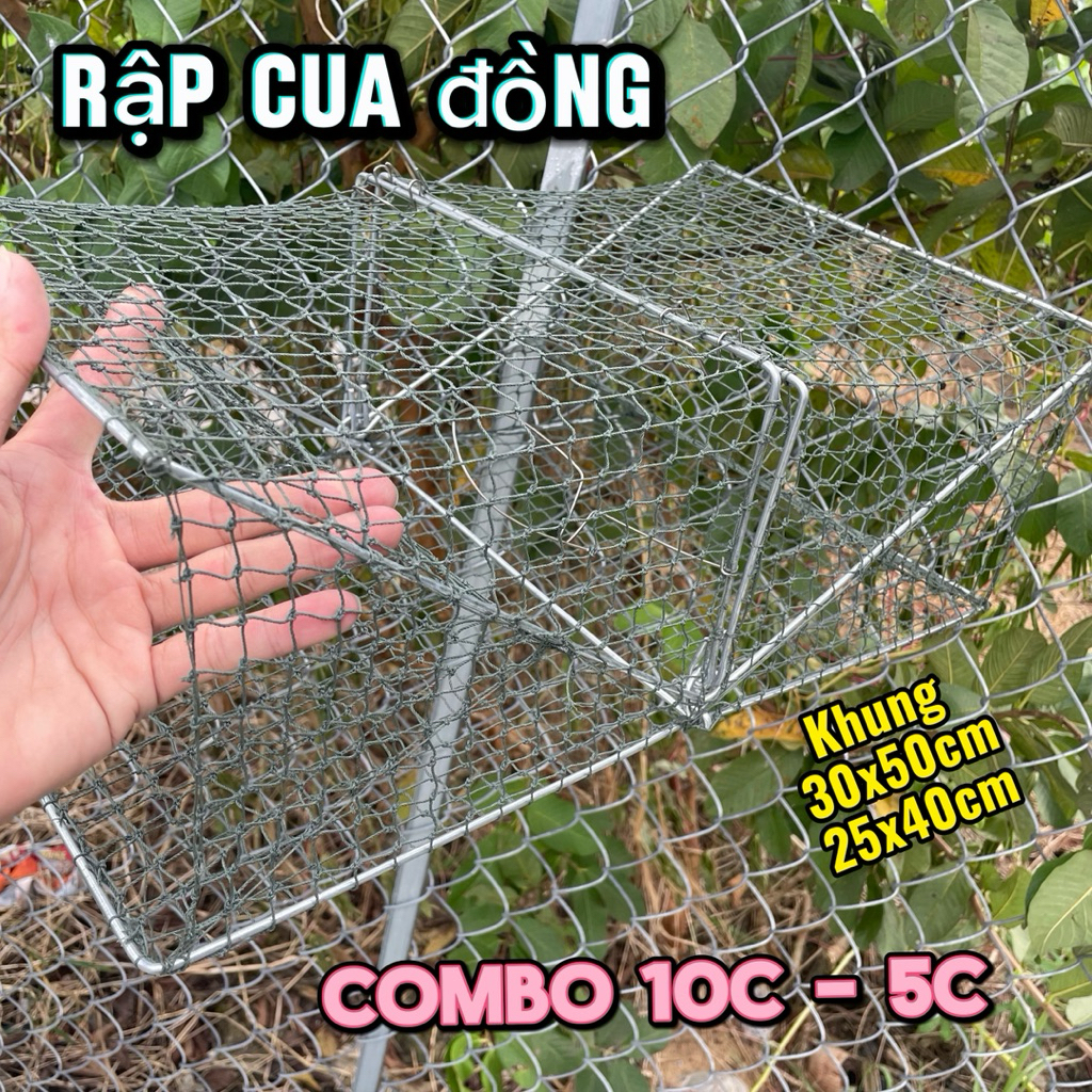 Combo 5c-10c Rập cua đồng, lồng bẫy cua đồng, ba khía, rạm...