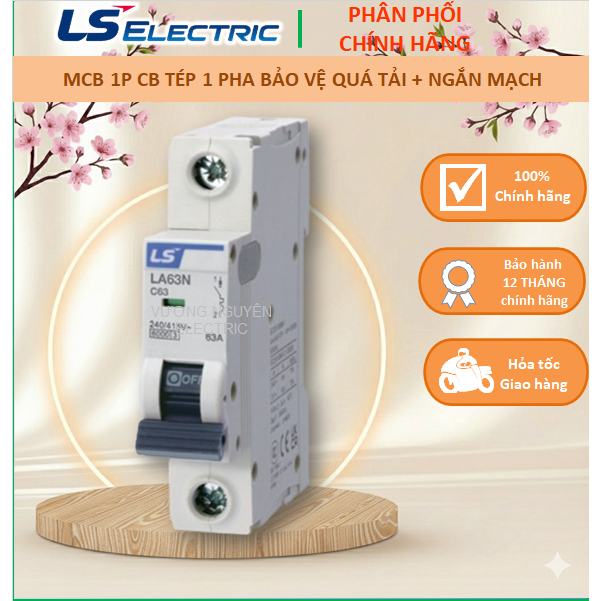 MCB 1P CB bảo vệ quá tải 1 pha LS 6A 10A 16A 20A 25A 32A 40A 50A 63A 6kA BKJ63N/LA63N 1P Aptomat -đi